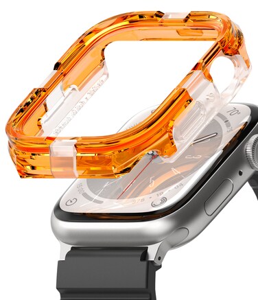Ringke - Apple Watch 9 / 8 / 7 45mm, SE 2022 / SE / 6 / 5 /4 44mm Case Cover Fusion Bumper Neon Orange