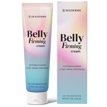 B Flat Belly Firming Cream - Skin Tightening &amp; Cellulite Cream for Stomach, Thighs &amp; Butt, Moisturizing Firming Lotion with Powerful Natural Ingredients, 120 ML
