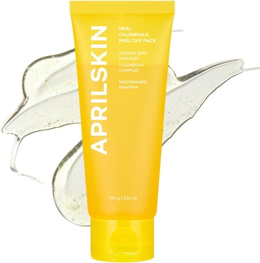 APRILSKIN Calendula Flower-Infused Facial Peel Off Mask, 3.52 fl. oz, PHA, BHA &amp; Niacinamide gently exfoliates, removes impurities, improves uneven skin tone, and minimizes pores, Korean Skincare