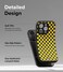 iPhone 15 Pro Max Case Cover   Onyx Design Series   Checkerboard Yellow