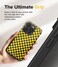 iPhone 15 Pro Max Case Cover   Onyx Design Series   Checkerboard Yellow