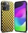 iPhone 15 Pro Max Case Cover   Onyx Design Series   Checkerboard Yellow