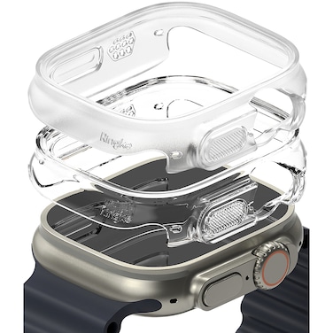Ringke - Slim Case For Apple Watch Ultra 2/1 49mm, Bezel [Frame Only] Hard Polycarbonate Thin Cover- Clear + Alpine Clear