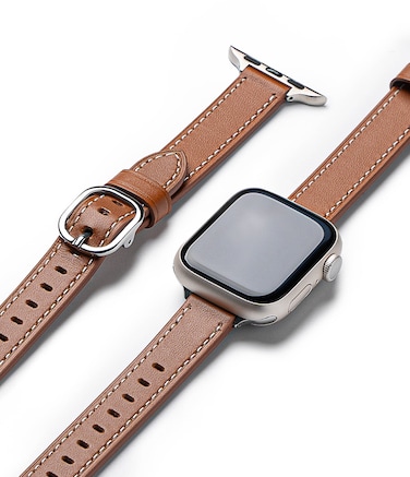 Ringke- Leather One Slim Apple Watch Band For Apple Watch 38 / 40 / 41mm- Brown