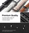 Apple Watch Series 3 or later 40 / 41 / 42mm Watch Band Leather One Padded Slim Black