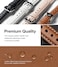Apple Watch Series 3 or later 40 / 41 / 42mm Watch Band Leather One Padded Slim Brown