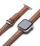 Apple Watch Series 3 or later 40 / 41 / 42mm Watch Band Leather One Padded Slim Brown