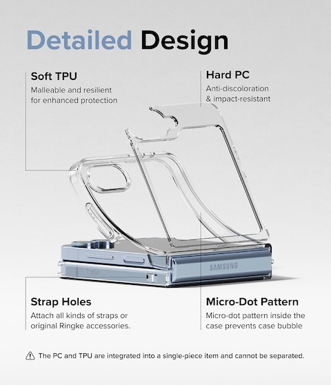 Ringke- Samsung Galaxy Z Flip 6 Case Cover Fusion Series Clear