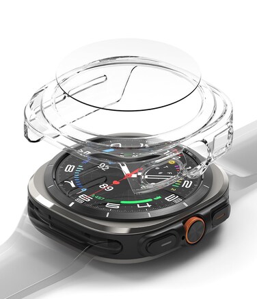 Ringke - Samsung Galaxy Watch Ultra 47mm Case + Tempared Glass Sceen Protector [Combo] -Clear