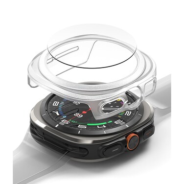 Ringke - Slim &amp; Glass For Samsung Galaxy Watch Ultra 47mm Case [Combo]Protection Cover with Tempered Glass Screen Protector- Alpine Clear