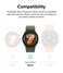 Ringke - Samsung Galaxy Watch 7 44mm Case + Tempared Glass Sceen Protector [Combo] - Titanium Black