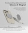 iPhone 16 Pro Case Cover Silicone Magnetic Series Stone