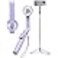 Spigen MagSafe Selfie Stick Tripod Stand (MagFit) with Bluetooth Remote Control Shutter 24&quot; Extendable [MagSafe Metal Ring &amp; Strap included] for iPhone 16 15 14 13 12 Pro Max &amp; Android - Lavender