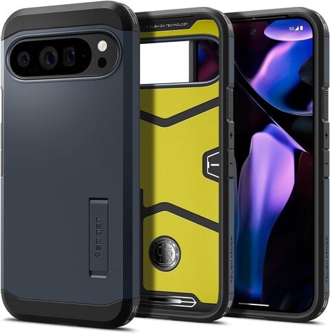 Spigen Tough Armor designed for Google Pixel 9 Pro XL case cover with Extreme Impact Foam - Metal Slate
