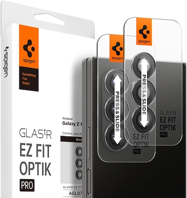 Spigen GLAStR EZ-Fit Optik PRO Camera Lens Screen Protector designed for Samsung Galaxy Z Fold 6 - Black [2 PACK]