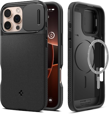Spigen Optik Armor MagFit for iPhone 16 Pro Max case cover (2024) MagSafe compatible - Black