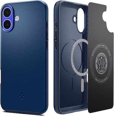 Spigen Thin Fit MagFit designed for iPhone 16 PLUS case cover [MagSafe compatible] - Navy Blue
