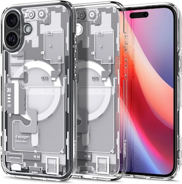Spigen Ultra Hybrid MagFit designed for iPhone 16 Plus case cover [MagSafe compatible] (2024) - Zero One White