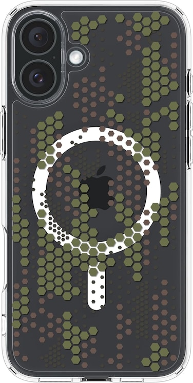 Spigen Ultra Hybrid MagFit designed for iPhone 16 Plus case cover [MagSafe compatible] (2024) - Digital Camo