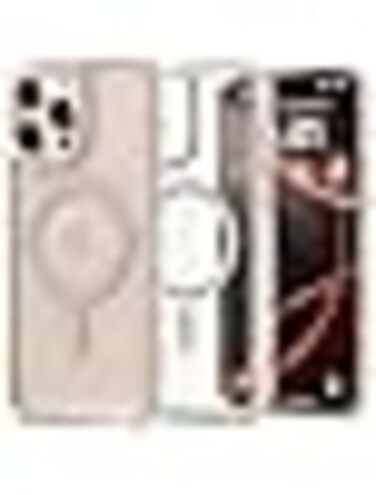 Spigen Ultra Hybrid MagFit designed for iPhone 16 Pro case cover [MagSafe compatible] (2024) - Frost Natural Titanium