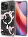 Spigen Ultra Hybrid MagFit designed for iPhone 16 Pro case cover [MagSafe compatible] (2024) - Hearts Black Pink
