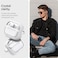 Spigen Ultra Hybrid designed for Samsung Galaxy Buds3 case and Galaxy Buds 3 Pro case cover (2024) Protective Anti-Yellowing with carabiner - Jet White