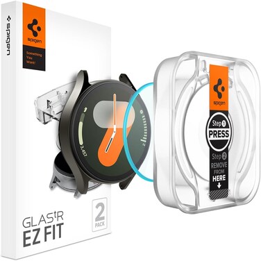 Spigen GLAStR EZ Fit for Samsung Galaxy Watch 7 (40mm) Tempered Glass Screen Protector with Auto Align install kit - [2 Pack]
