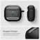Spigen Rugged Armor designed for AirPods 4 case cover (2024) Shockproof Protective with Carabiner - Matte Black