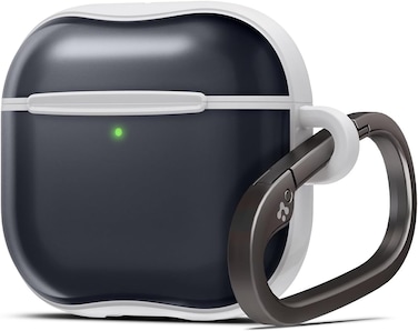 Spigen Ultra Hybrid designed for AirPods 4 case cover (2024) with carabiner - Classic C1 Graphite