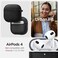 Spigen Urban Fit designed for AirPods 4 case cover (2024) 4th Gen Premium Fabric with Carabiner - Black