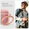 Spigen Urban Fit designed for AirPods 4 case cover (2024) 4th Gen Premium Fabric with Carabiner - Rose Gold