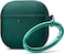 Spigen Urban Fit designed for AirPods 4 case cover (2024) 4th Gen Premium Fabric with Carabiner - Midnight Green