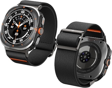 Spigen Lite Fit for Samsung Galaxy Watch Ultra Band 47mm Nylon Solo Loop Band Strap - Black