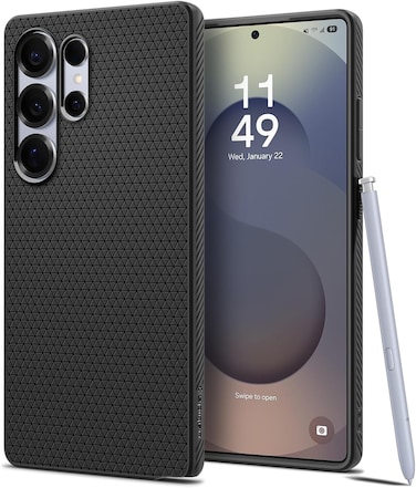 Spigen Liquid Air designed for Samsung Galaxy S25 ULTRA case cover (2025) - Matte Black