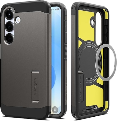 Spigen Tough Armor MagFit for Samsung Galaxy S25 PLUS case cover [MagSafe Compatible] - Gunmetal
