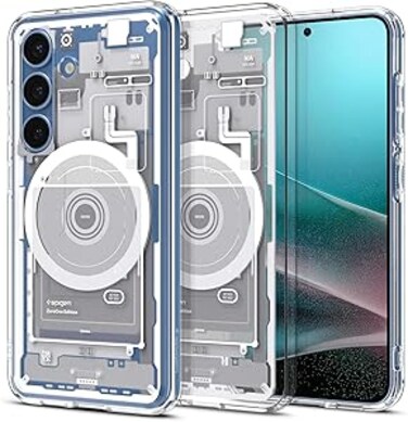 Spigen Ultra Hybrid MagFit for Samsung Galaxy S25 case cover [MagSafe compatible] (2025) - Zero One White