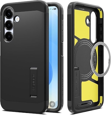 Spigen Tough Armor MagFit for Samsung Galaxy S25 case cover [MagSafe Compatible] - Black