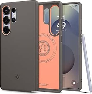 Spigen Nano Pop Mag for Samsung Galaxy S25 ULTRA case cover [MagSafe compatible] Military Grade - Papaya Gray