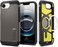 Spigen Tough Armor MagFit AI designed for iPhone 16E case cover (2025) MagSafe compatible - Gunmetal