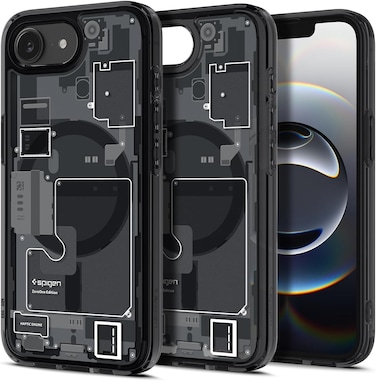 Spigen Ultra Hybrid MagFit designed for iPhone 17e (2026) / iPhone 16E case cover [MagSafe compatible] (2025) - Zero One Black