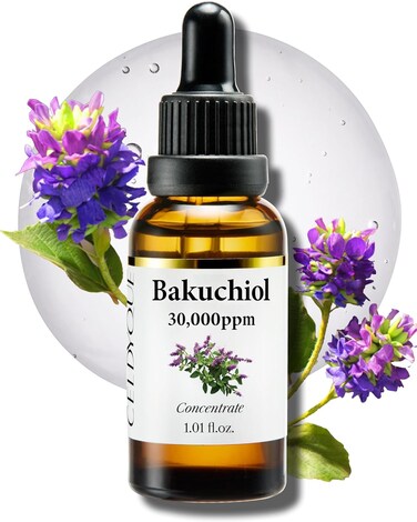 Celdyque Korean Bakuchiol Concentrate DIY Mix-In Serum 30,000 ppm - High Potency Retinol Alternative, Wrinkle Reduction - Anti-Aging Sensitive Skin Vegan &amp; Cruelty-Free Non-GMO 1 oz