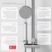DailyCha-E Korean Multi Filtered Shower Head - Twin Shower Filter System - High Pressure Shower Head - Water Filter for Hair Loss - Chlorine Removal (Clear)