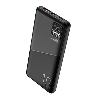 Porodo Blue 10000mAh Quick Charge Power Bank 22.5W Fast Charging Dual USB Output USB C PD Portable Battery
