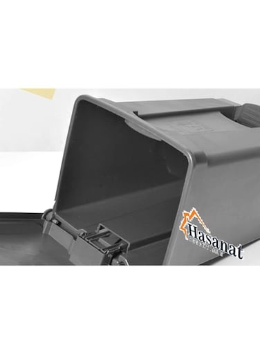 Hasanat Essentials Durable Plastic Garbage Bin with Soft-Close Lid and Foot Pedal for Hands-Free Use Grey Outdoor Use 30 45 67 87 Grey Durable (30 Litre 45cm x 40cm x 38.5cm)