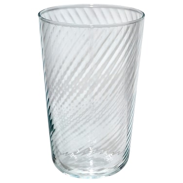 Tall Slim Tumbler Glass, Smooth Outside/Textured Inside, Clear, 40 cl