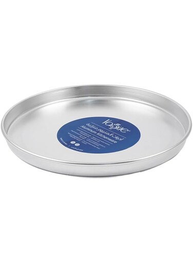 Vague Aluminium Pizza Tray, 34 cm x 2mm Size, Silver