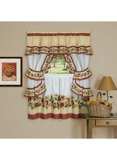 Achim Home Furnishings Black Eyed Susan Cottage Set - 57x36 - Spice