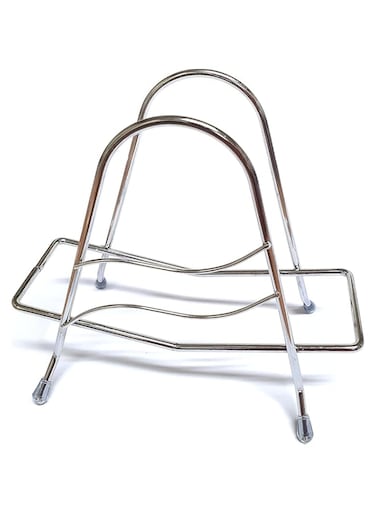 YHRY Chopping Board Rack, Cutting Board Storage, Stainless Steel Pot Lid Organizer, Drying Rack Stand, Shelf Kitchen Gadgets, for Pot Cover Pan Lid Countertop Counter Cabinet, 1PCS Silver