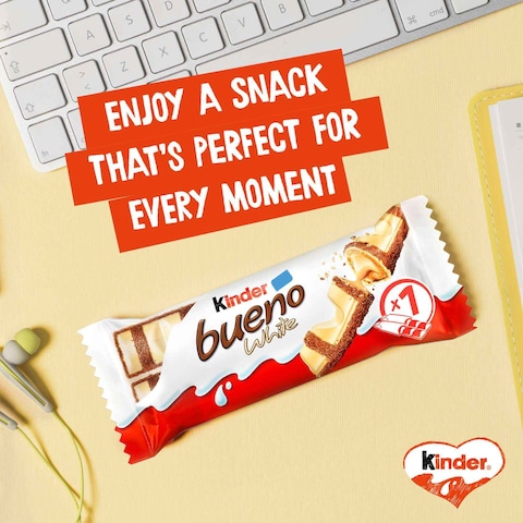 Kinder Bueno White Chocolate Bar 2 Bars 39g