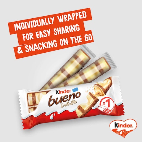 Kinder Bueno White Chocolate Bar 2 Bars 39g